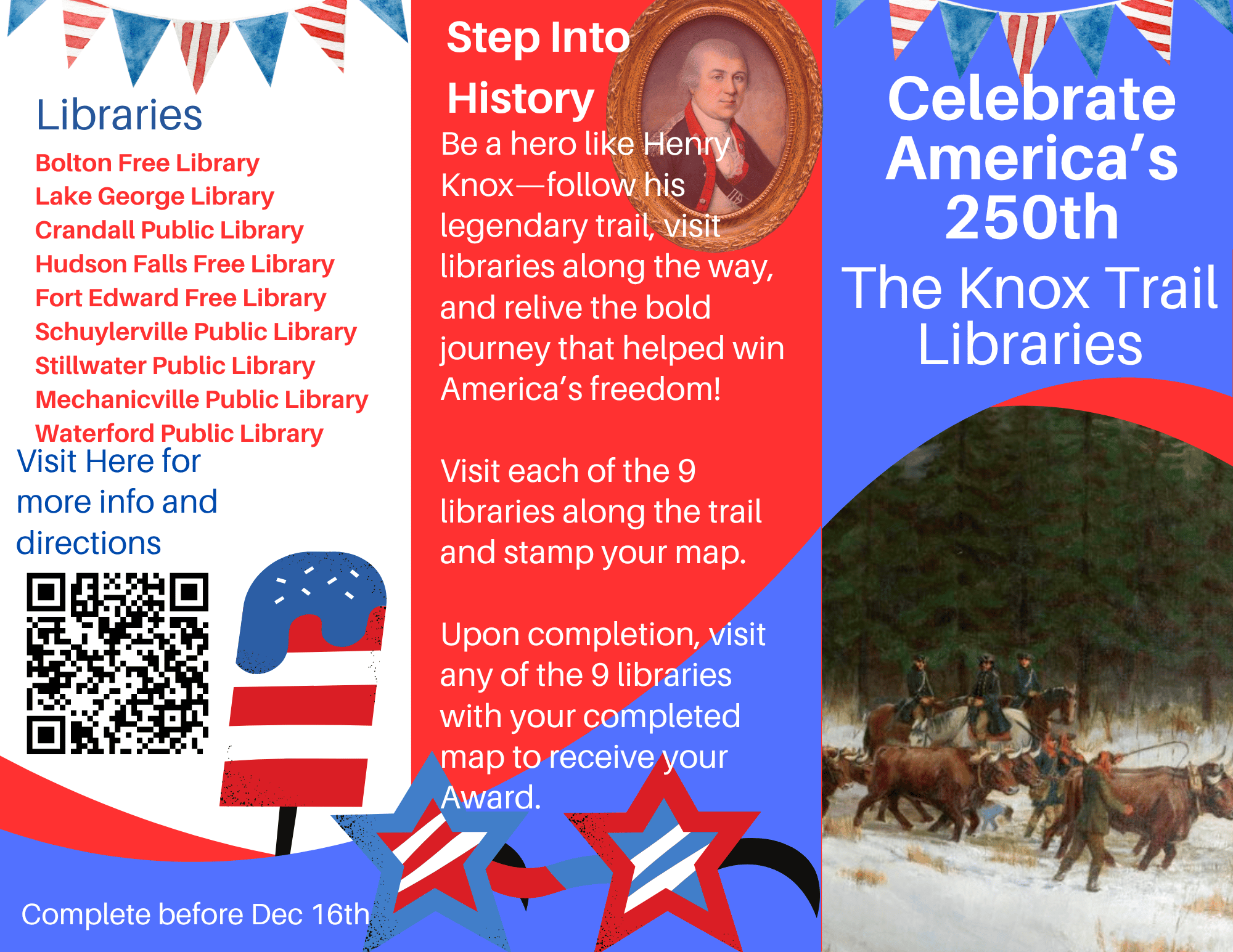 Front page of the Knox Library visit challenge