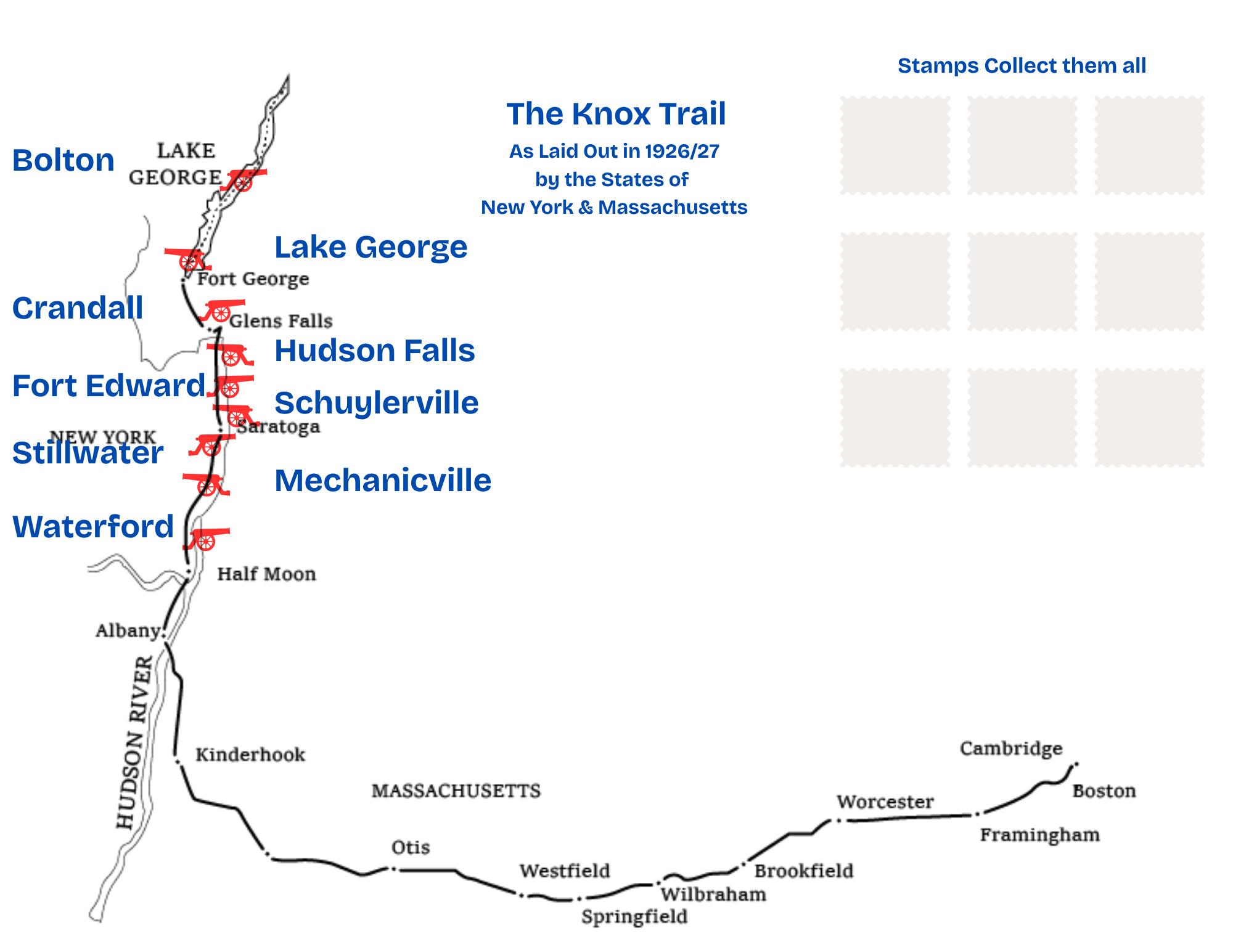 Second page of the library Knox trail challenge. This is the Knox trail map