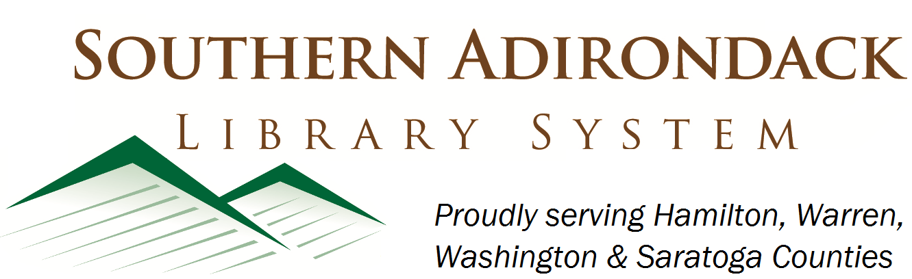 Southern Adirondack Library System logo, proudly serving Hamilton, Warren, Washington & Saratoga Counties